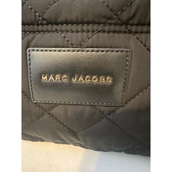 Marc Jacobs Bag Black Quilted Nylon Medium Weekender Duffle Travel Carryon - Picture 5 of 13